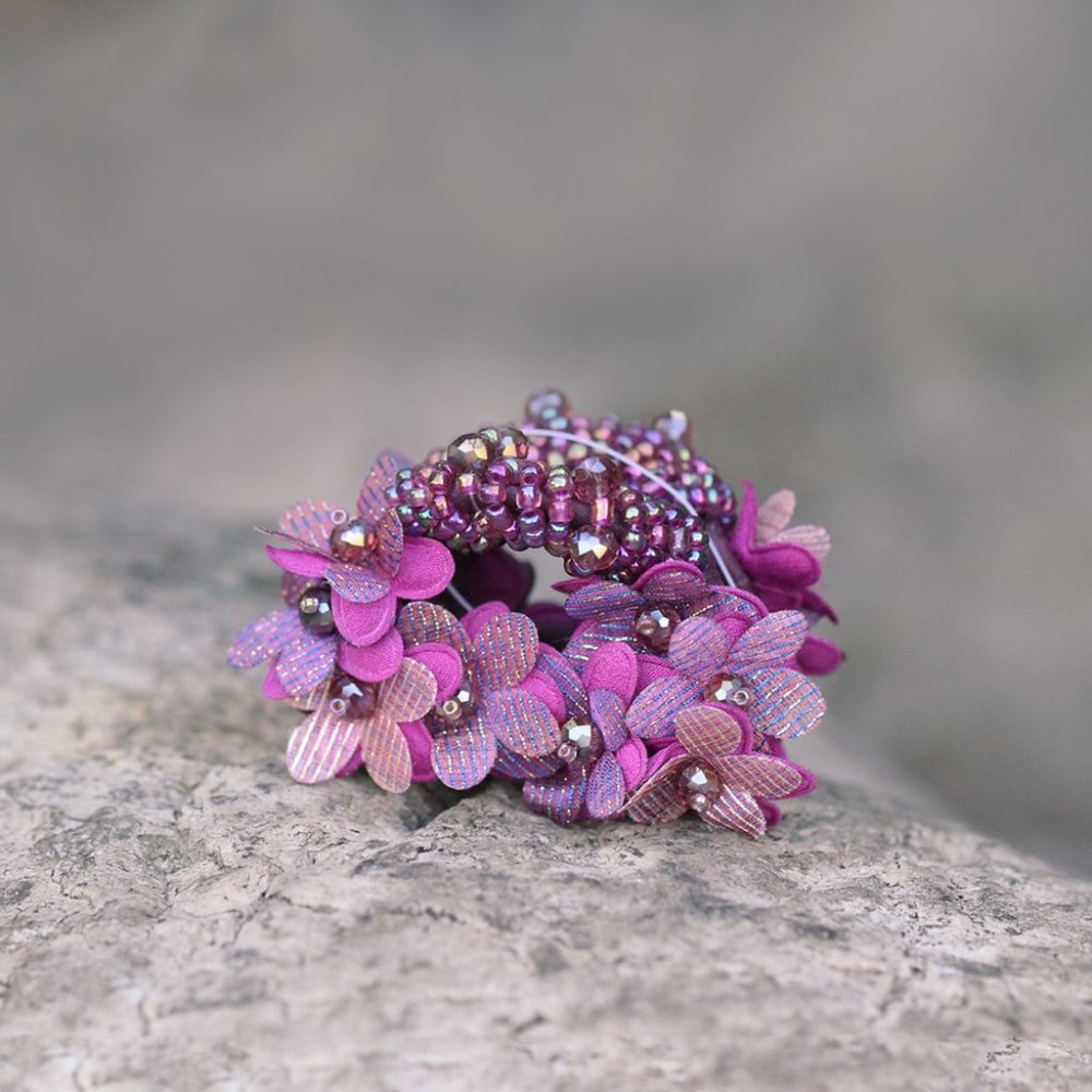 Small Purple Handmade Hair Claw